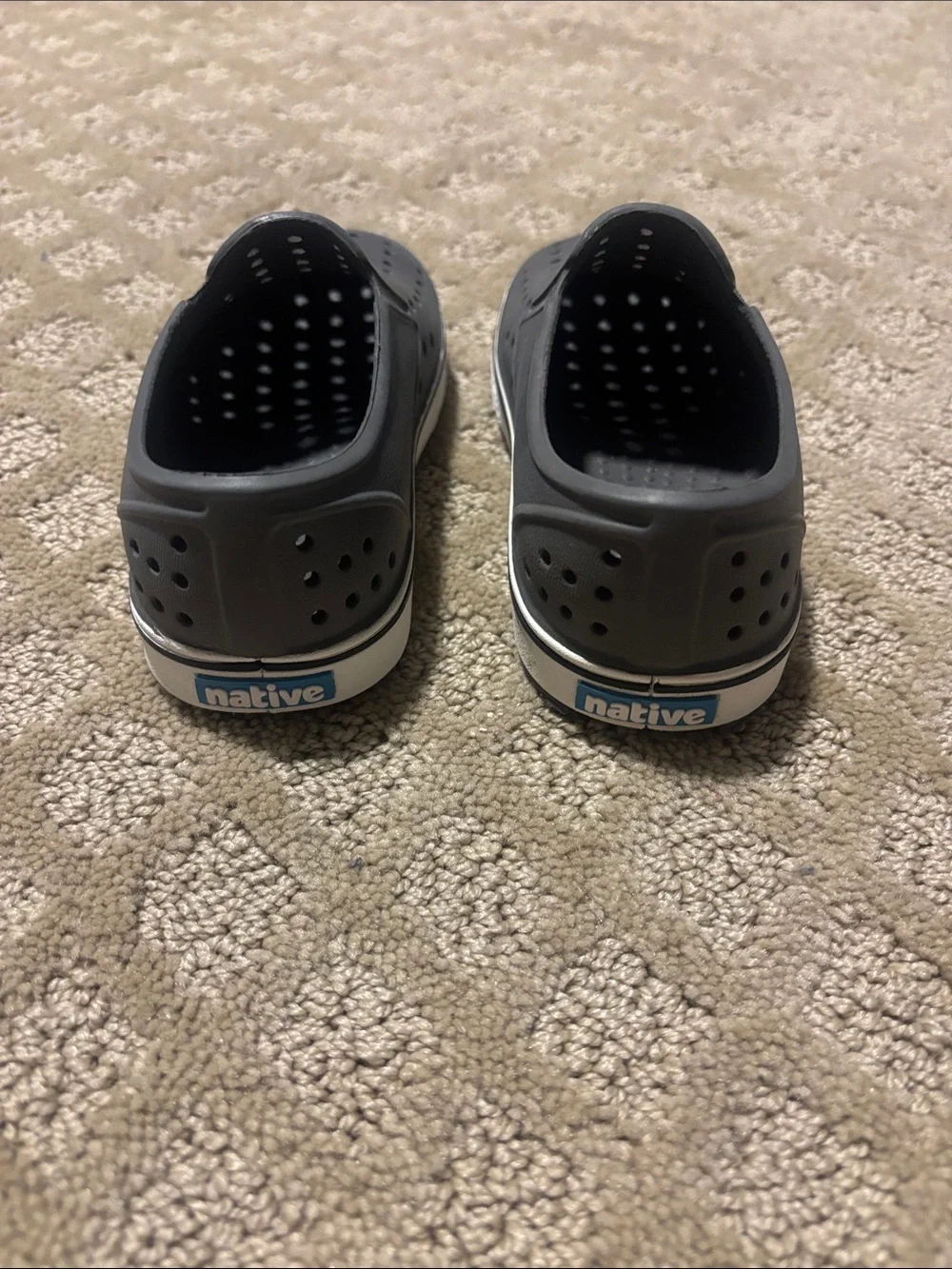 Native Shoes Kids Miles Slip-On in Grey with White Sole